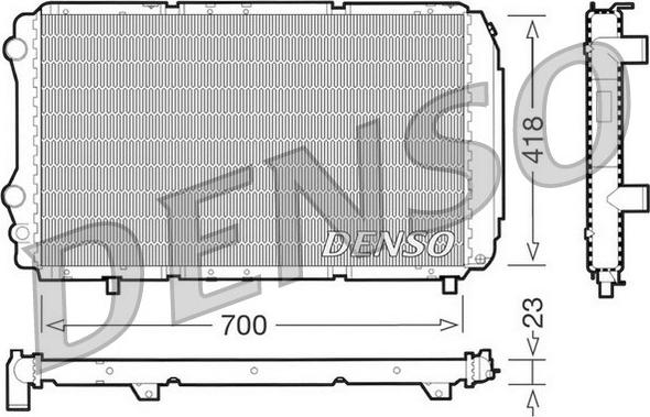 Denso DRM09077 - Radiatore, Raffreddamento motore autozon.pro