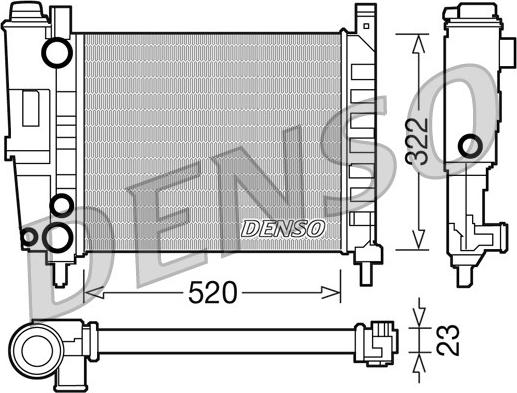 Denso DRM09144 - Radiatore, Raffreddamento motore autozon.pro