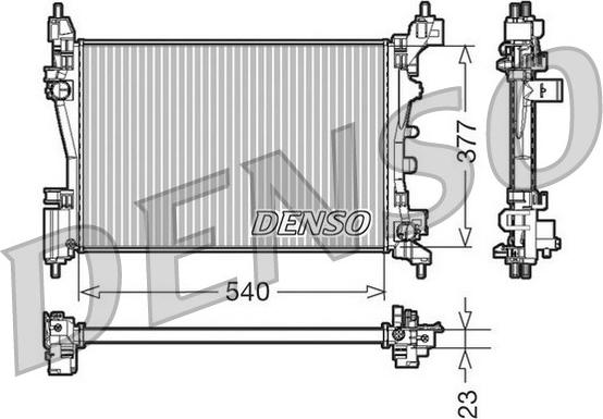 Denso DRM09109 - Radiatore, Raffreddamento motore autozon.pro