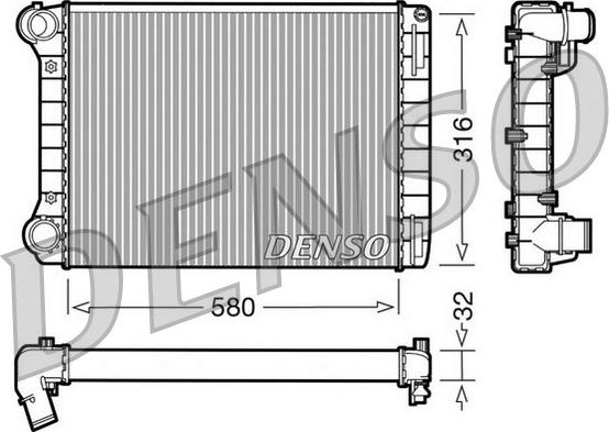 Denso DRM09101 - Radiatore, Raffreddamento motore autozon.pro