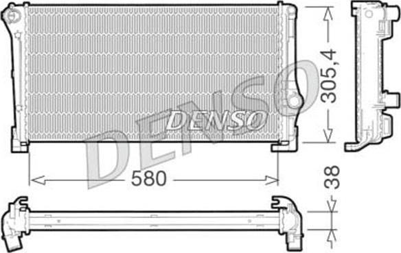 Denso DRM09107 - Radiatore, Raffreddamento motore autozon.pro