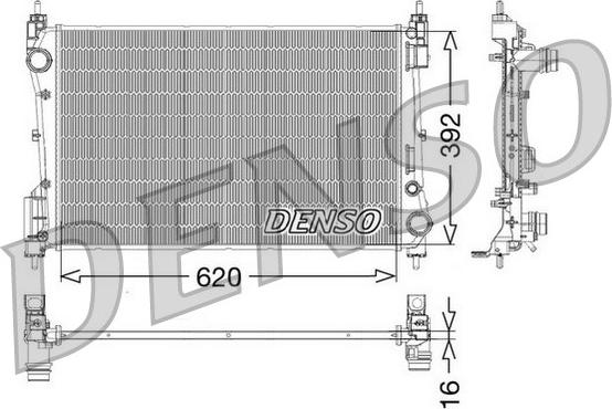 Denso DRM09114 - Radiatore, Raffreddamento motore autozon.pro