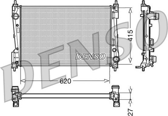 Denso DRM09110 - Radiatore, Raffreddamento motore autozon.pro