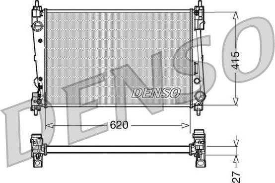 Denso DRM09111 - Radiatore, Raffreddamento motore autozon.pro