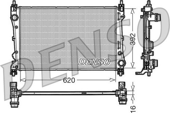 Denso DRM09113 - Radiatore, Raffreddamento motore autozon.pro