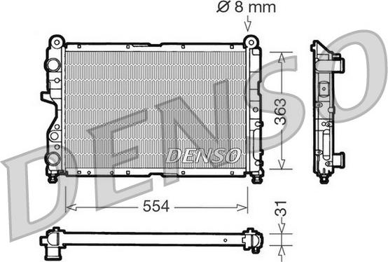 Denso DRM09130 - Radiatore, Raffreddamento motore autozon.pro