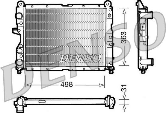 Denso DRM09131 - Radiatore, Raffreddamento motore autozon.pro