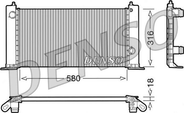 Denso DRM09120 - Radiatore, Raffreddamento motore autozon.pro