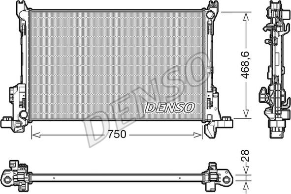 Denso DRM09174 - Radiatore, Raffreddamento motore autozon.pro