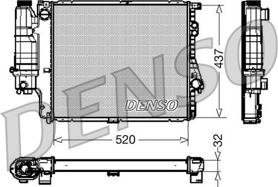 Denso DRM05043 - Radiatore, Raffreddamento motore autozon.pro