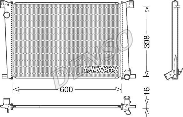 Denso DRM05007 - Radiatore, Raffreddamento motore autozon.pro