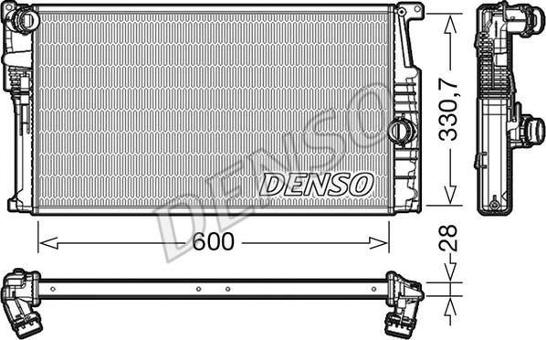 Denso DRM05015 - Radiatore, Raffreddamento motore autozon.pro