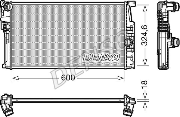 Denso DRM05017 - Radiatore, Raffreddamento motore autozon.pro