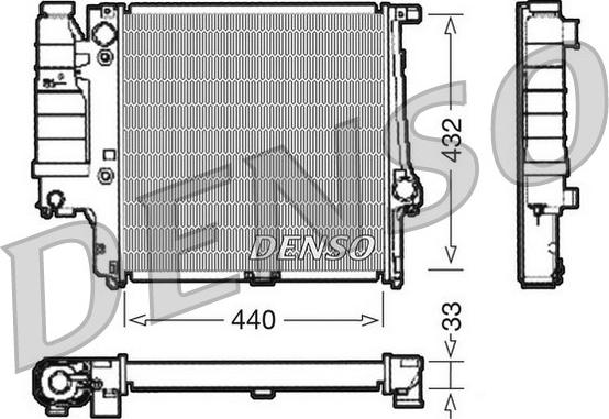 Denso DRM05038 - Radiatore, Raffreddamento motore autozon.pro