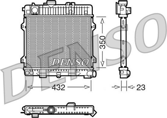 Denso DRM05024 - Radiatore, Raffreddamento motore autozon.pro