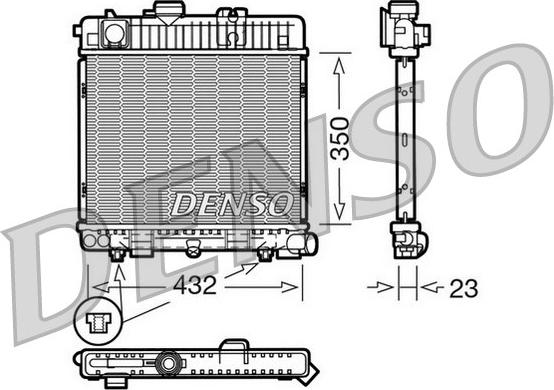 Denso DRM05025 - Radiatore, Raffreddamento motore autozon.pro