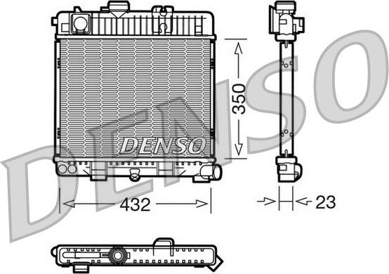 Denso DRM05026 - Radiatore, Raffreddamento motore autozon.pro