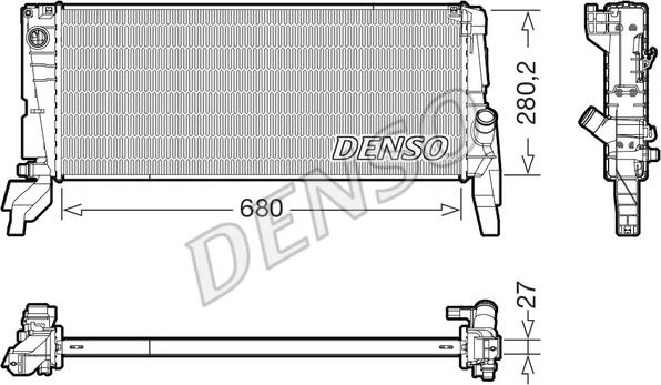 Denso DRM05074 - Radiatore, Raffreddamento motore autozon.pro