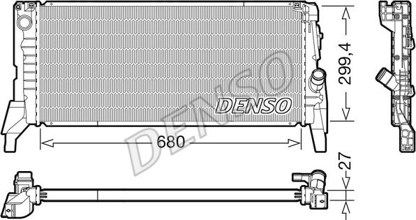 Denso DRM05119 - Radiatore, Raffreddamento motore autozon.pro