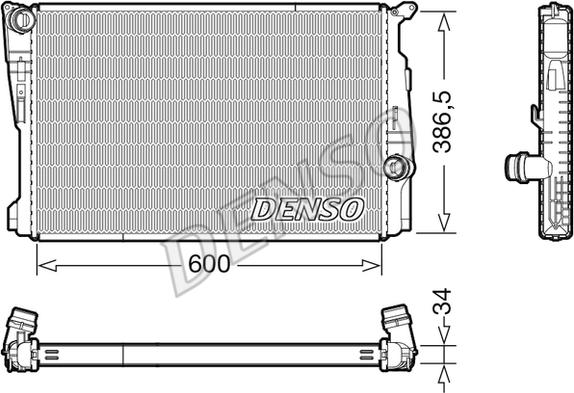 Denso DRM05122 - Radiatore, Raffreddamento motore autozon.pro