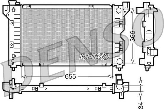 Denso DRM06010 - Radiatore, Raffreddamento motore autozon.pro