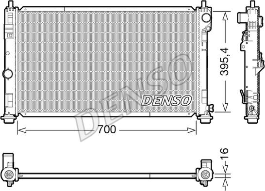 Denso DRM06039 - Radiatore, Raffreddamento motore autozon.pro