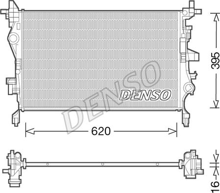 Denso DRM06036 - Radiatore, Raffreddamento motore autozon.pro