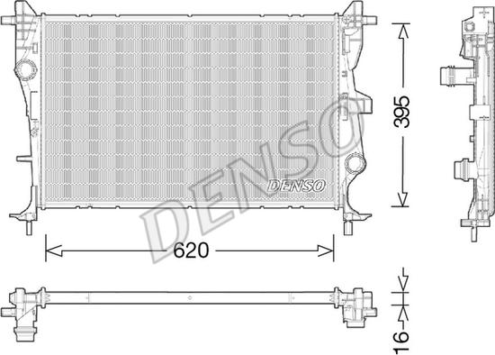 Denso DRM06038 - Radiatore, Raffreddamento motore autozon.pro