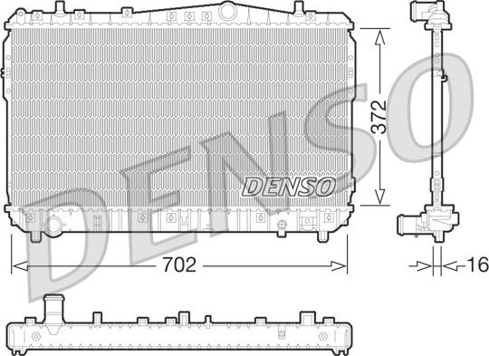 Denso DRM08004 - Radiatore, Raffreddamento motore autozon.pro