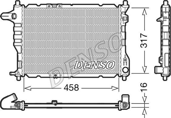 Denso DRM08005 - Radiatore, Raffreddamento motore autozon.pro