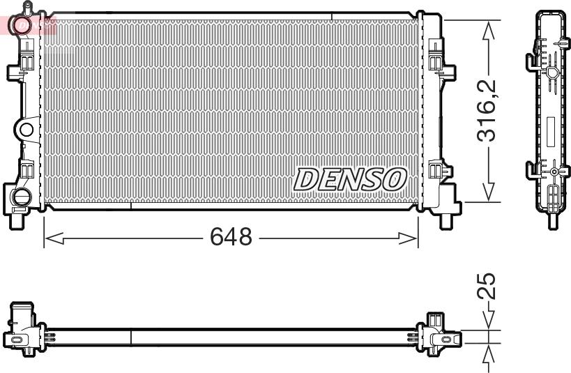 Denso DRM02045 - Radiatore, Raffreddamento motore autozon.pro