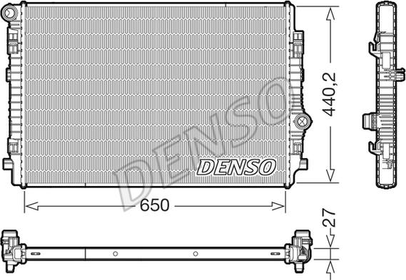 Denso DRM02046 - Radiatore, Raffreddamento motore autozon.pro