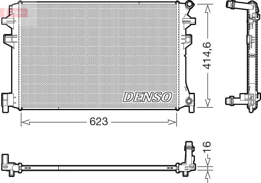 Denso DRM02048 - Radiatore, Raffreddamento motore autozon.pro