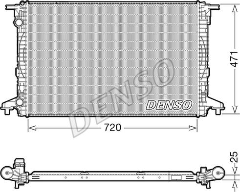 Denso DRM02043 - Radiatore, Raffreddamento motore autozon.pro