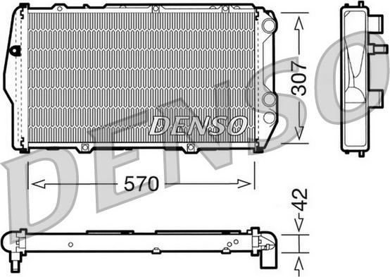 Denso DRM02001 - Radiatore, Raffreddamento motore autozon.pro