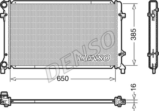 Denso DRM02014 - Radiatore, Raffreddamento motore autozon.pro