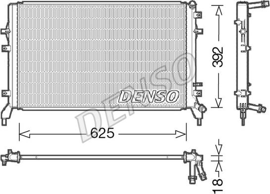 Denso DRM02016 - Radiatore, Raffreddamento motore autozon.pro