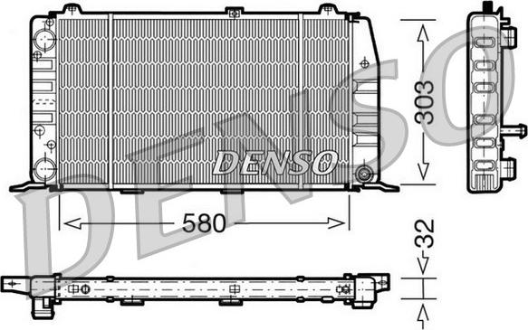 Denso DRM02010 - Radiatore, Raffreddamento motore autozon.pro