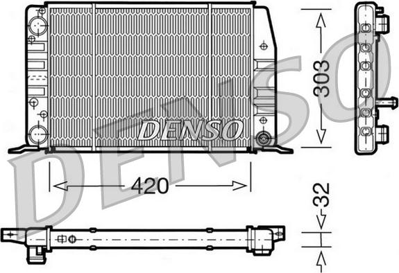 Denso DRM02012 - Radiatore, Raffreddamento motore autozon.pro