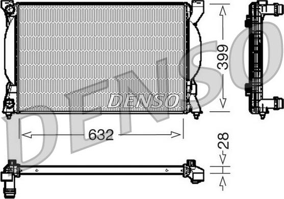 Denso DRM02033 - Radiatore, Raffreddamento motore autozon.pro