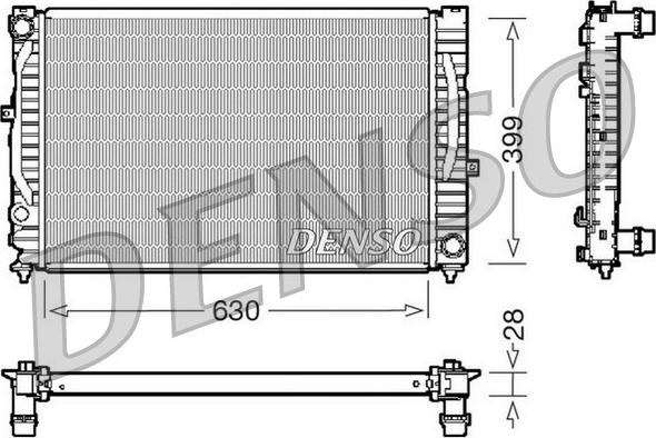 Denso DRM02032 - Radiatore, Raffreddamento motore autozon.pro