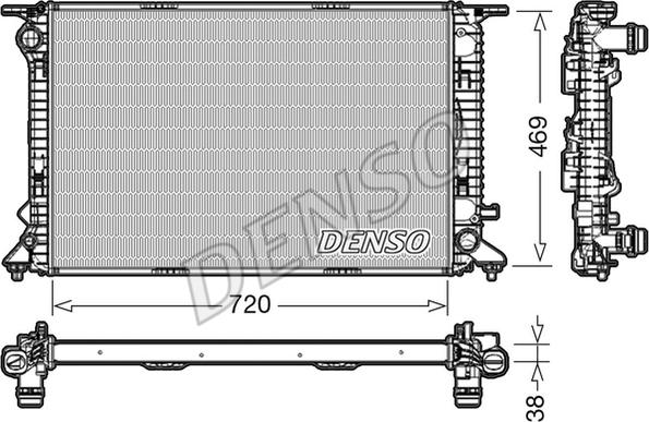 Denso DRM02024 - Radiatore, Raffreddamento motore autozon.pro