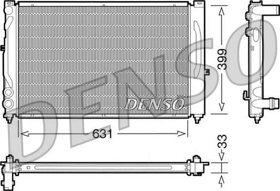 Denso DRM02020 - Radiatore, Raffreddamento motore autozon.pro