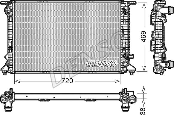 Denso DRM02023 - Radiatore, Raffreddamento motore autozon.pro