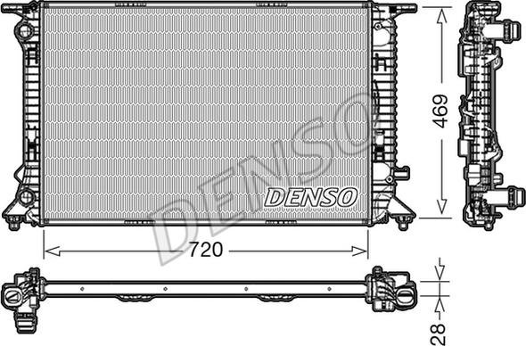 Denso DRM02022 - Radiatore, Raffreddamento motore autozon.pro