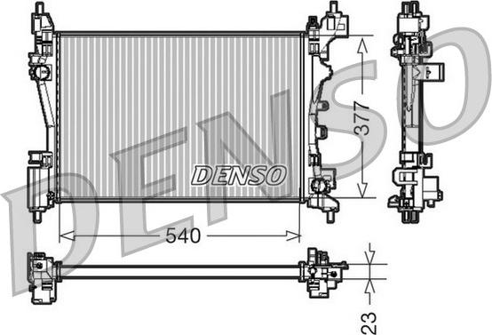 Denso DRM07042 - Radiatore, Raffreddamento motore autozon.pro