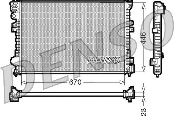 Denso DRM07055 - Radiatore, Raffreddamento motore autozon.pro