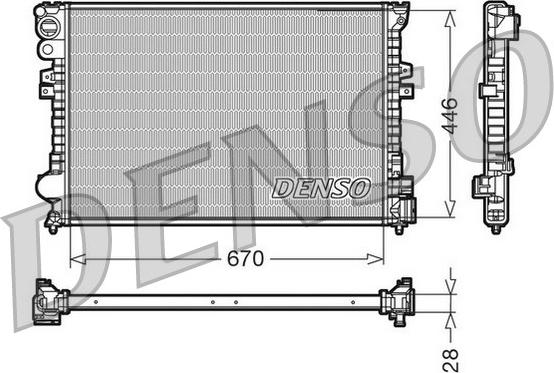 Denso DRM07050 - Radiatore, Raffreddamento motore autozon.pro