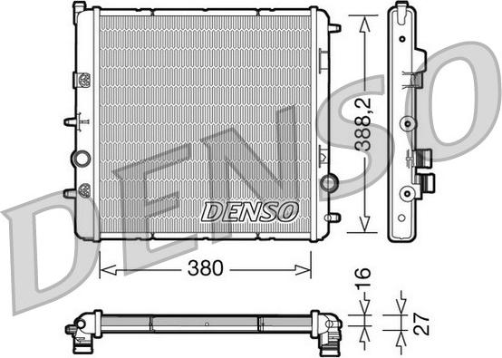 Denso DRM07003 - Radiatore, Raffreddamento motore autozon.pro