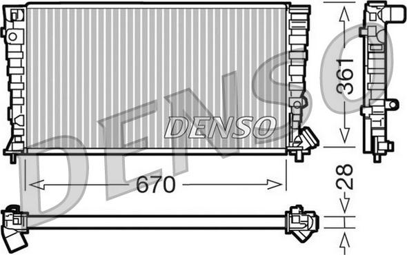 Denso DRM07030 - Radiatore, Raffreddamento motore autozon.pro